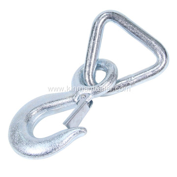 forged steel grab eye hook with triangle delta ring